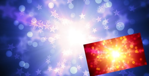 Abstract Celebratory Star and Bokeh Light Background