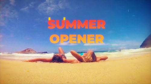 Energetic Summer Opener with Glitch Text and Dynamic Transitions