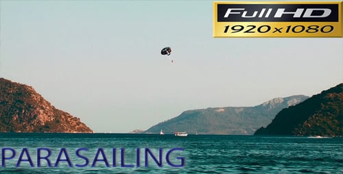 Parasailing with the Beautiful Seascape Full HD