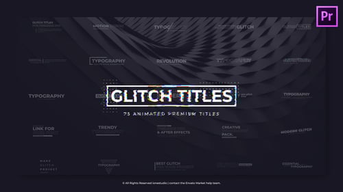 75 Glitch Title for Premiere Pro