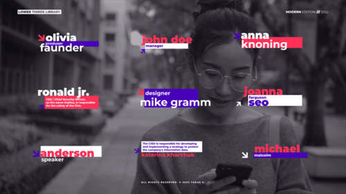 Clean Modern Lower Thirds for Professional Video Titles