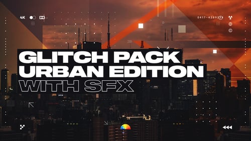 Dynamic Glitch Transitions Pack with Geometric Motion Graphics Effects