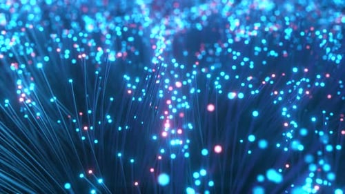 Fiber Optic Wires with Flashing Signals