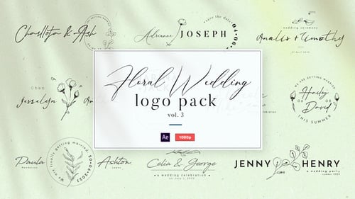 Floral Wedding Logo Vol. 3
