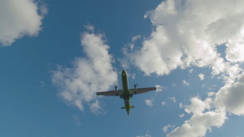 Aircraft Heading in for a Landing, Overhead View
