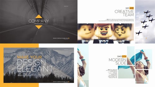 Dynamic Corporate Presentation with Clean Geometric Design