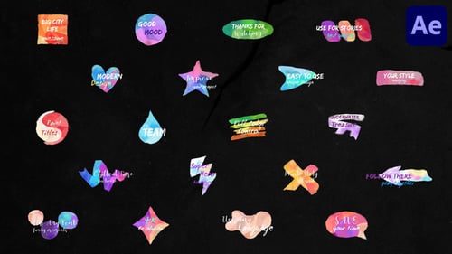 Artistic Paint Brush Titles with Watercolor Animation