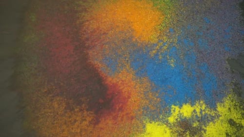 Wind Blowing Mixed Powder Paints