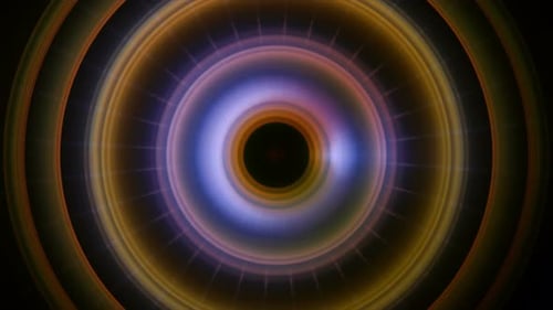 Dynamic Abstract Rings Pulsating Tunnel Animation