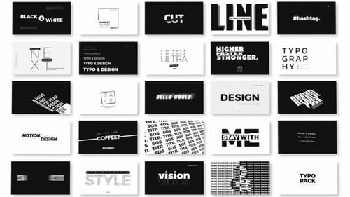 Big Black Titles And Typography