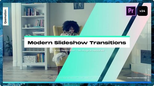 Transiciones modernas de presentaciones de diapositivas para Premiere Pro