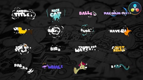 Playful Cartoon Animal Titles with Dynamic Motion Graphics