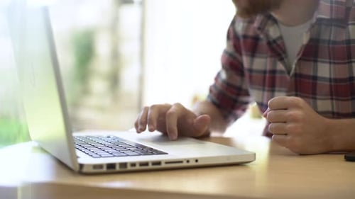 Man using laptop