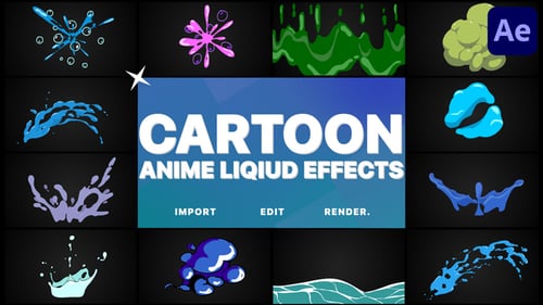 Cartoon Anime Liquid Effects | After Effects