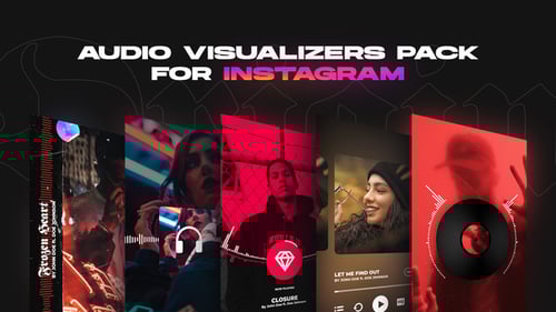 Origin — Instagram Stories music visualizer template pack for After Effects