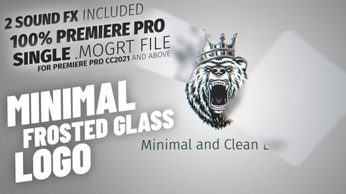 Logo de vidrio mínimo y limpio Mogrt