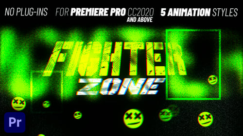 Vibrant Distorted Grunge Text Title Animations