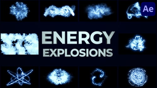 Dynamic Energy Explosion Transitions and Logo Reveals