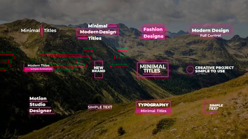 Clean Minimalist Text Animations with Geometric Accents