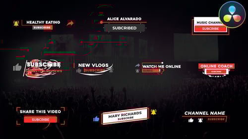 Subscribe Pack | DaVinci Resolve