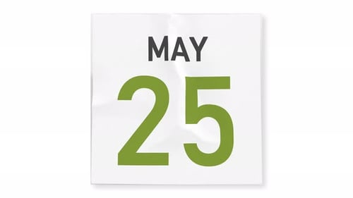 Minimalist Calendar Date Change Transition Animation