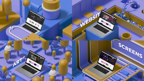 Isometric Laptop Display