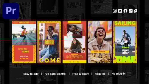 Dynamic Geometric Social Media Story Templates