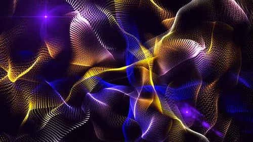 Glowing Particle Wave Abstract Background Loop