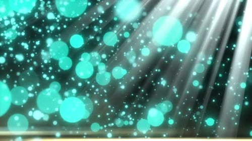 Abstract Glowing Particles and Shimmering Light Rays Background Loop