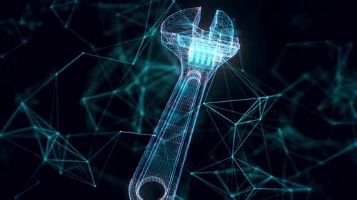 Crescent Wrench Hologram Close Up Hd