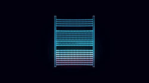 Ladder Heater Hologram Rotating 4k