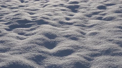 Crisp Sunlight on Wavy Snowscape on Winter Day