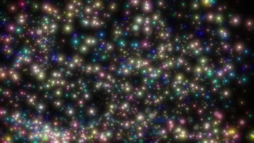 Shimmering Multicolored Glowing Particles Abstract Background