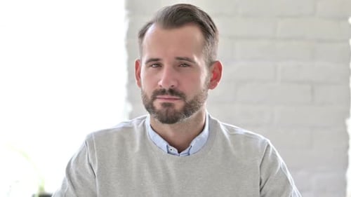 Man Looking Directly at Camera Close-Up Portrait