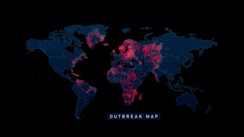 Animated World Map Showing Global Outbreak Spread