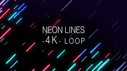 Dynamic Abstract Neon Glowing Lines Background Animation