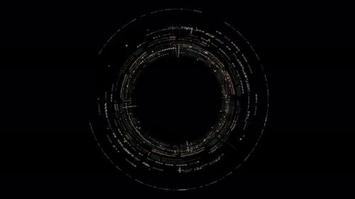 Futuristic Digital HUD Circular Interface Element
