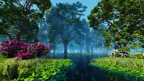 Fantasy Wald und Fluss