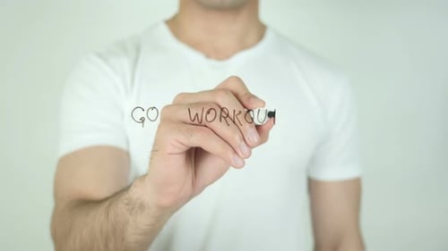 Go Workout, Schreiben auf transparentem Bildschirm