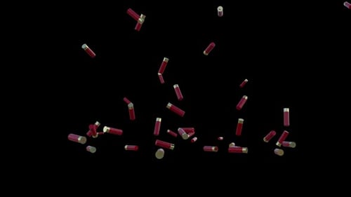 Falling Red Shotgun Shells Animated