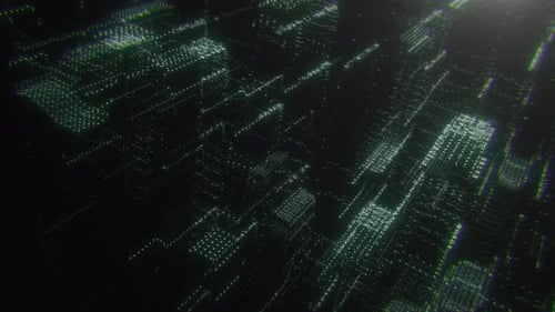 Cyber-Hologramm-Stadt
