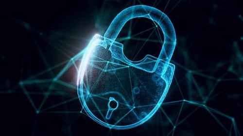 Lock Hologram Close Up Hd