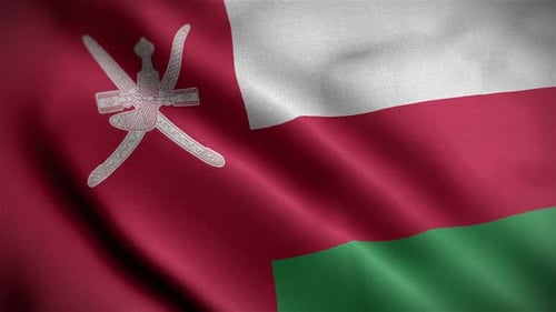 Oman National Flag Waving Seamless Animation