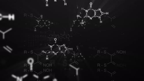 Futuristic Chemical Structures Animation for Science and Technology Backgrounds