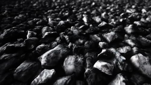 Animation of the infinite stack of coal pieces stored in the mine. Loopable. HD