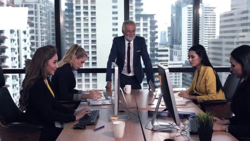 Senior Leader Giving Advice Speech to Team Members