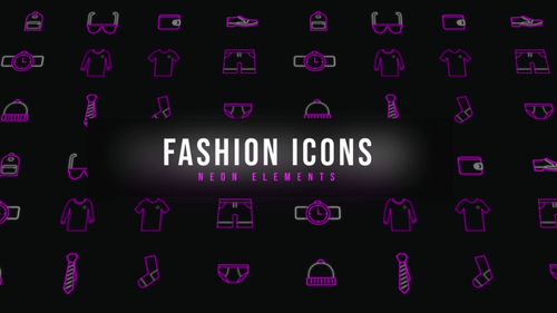 Animated Neon Gaming Icons Pack