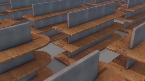 Abstract Geometric Maze Looping Background Animation