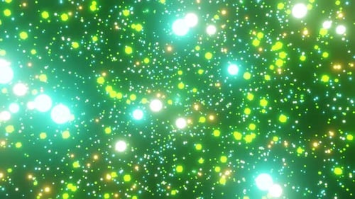 Green Particles Background 4K