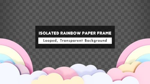 Isolated Rainbow Paper Frame
